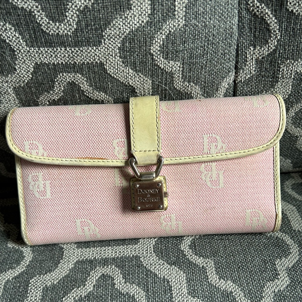 Dooney & Bourke Pink Fabric Wallet